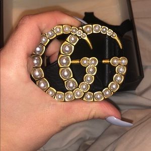 Pearled Gucci Belt